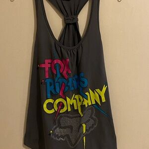 FOX RIDERS COMPANY Women's Black Graphic Tank Top